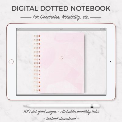 Digital Dotted Notebook - Pink